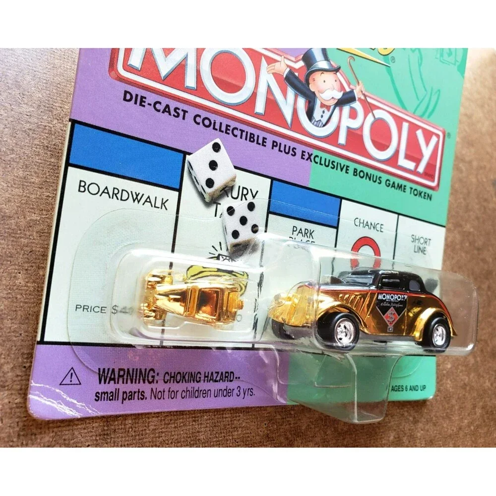 2000 Johnny Lightning VINTAGE MONOPOLY WILLYS Gold & Black KB Toys Exclusive 5SP